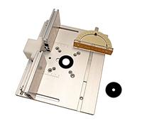 Rapporteur d'angle, Plaque d'insertion de Table de routeur en aluminium avec jauge à onglets for bancs de travail du bois scie à Table tondeuse multifonctionnelle Machine de gravure(A 1set)