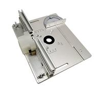 Rapporteur d'angle, Plaque d'insertion de Table de routeur en aluminium avec jauge à onglets for bancs de travail du bois scie à Table tondeuse multifonctionnelle Machine de gravure(Set B)