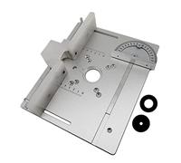 Rapporteur d'angle, Plaque d'insertion de Table de routeur en aluminium avec jauge à onglets for bancs de travail du bois scie à Table tondeuse multifonctionnelle Machine de gravure(Type-G)