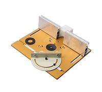 Rapporteur d'angle, Plaque d'insertion de Table de toupie for bancs de travail du bois scie à Table avec Guide de jauge à onglets supports coulissants de clôture de profil en aluminium(Gold)