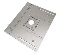 Rapporteur d'angle, Plaque d'insertion multifonctionnelle de Table de routeur en aluminium avec des bancs de travail de jauge d'onglet(Silver-B)