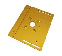 Rapporteur d'angle, Plaque d'insertion multifonctionnelle de Table de routeur en aluminium avec des bancs de travail de jauge d'onglet(Gold-B)