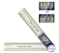 Rapporteur D'angle, Preciva Rapporteur, 15in/400mm Rapporteur D'angle Numerique, LCD Règle angulaire numérique avec fonctions ZERO/HOLD&REVIEW/LOCK, Digital Angle Measuring Ruler, Argent&Bleu