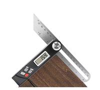 Rapporteur d'angle, Rapporteur d'angle numérique rapporteur 6 pouces/170mm règle de mesure en acier avec grand écran LCD for outil de mesure d'angle de travail du bois