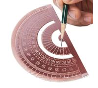 Rapporteur d'Angle | Règle d'Apprentissage Mathématique en Cuivre,Rapporteur de Précision Élevée au Demi-Degré | pour le Travail du Bois, l'Ingénierie, l'École, le Dessin, la Menuiserie, la