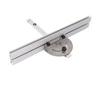 Rapporteur d'angle, règle de mesure d'angle en alliage d'aluminium, outil de mesure d'angle pour le travail du bois avec butée.