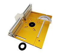 Rapporteur d'angle, Table de toupie Plaque d'insertion Bancs de travail du bois Scie de table W Guide de jauge d'onglet Profilé en aluminium Clôture Supports coulissants(Gold-A)