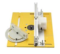 Rapporteur d'angle, Table de toupie Plaque d'insertion Bancs de travail du bois Scie de table W Guide de jauge d'onglet Profilé en aluminium Clôture Supports coulissants(B 1set)