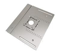 Rapporteur d'angle, Table de toupie Plaque d'insertion Bancs de travail du bois Scie de table W Guide de jauge d'onglet Profilé en aluminium Clôture Supports coulissants(Silver-B)