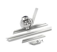 Rapporteur D'angle Universel, Outil De Mesure D'angle Réglable En Acier Inoxydable, 0-360 Degrés, Goniomètre, Avec Loupe, Détachable, Pour La Mesure D'angles Internes Et Externes