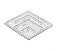 Rapporteur de cartes en acrylique 7 cm Règle de coordonnées légère pour système de référence de grille d'éducation géographique