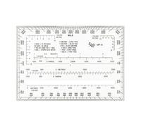 Rapporteur de cartes topographique flexible - Bords extérieurs 0 à 6400 milles - Lecture en bas de 1:5000 - 1:25000 - Pour extérieur - Rapporteur de coordonnées - Lecture de navigation terrestre