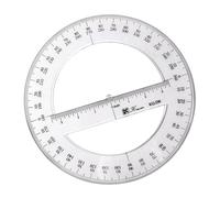 Rapporteur de cercles de 25 cm - Outil de mesure à 360 degrés - Règle ronde mathématique - Pochoir pour étudiant