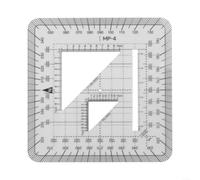 Rapporteur de coordonnées 10 x 10 cm - Règle transparente - Outil de mesure d'angle pour étudiants en géographie et exploration en plein air