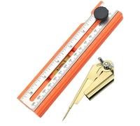 Rapporteur De Positionnement Réglable, Règle De Mesure De Profondeur avec Marquage d'angle, Niveau À Bulle De 15° À 90°, Règle De Recherche d'angle, Règle De Travail du Bois(Type B)