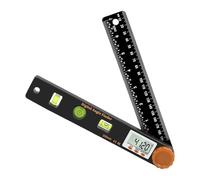 Rapporteur de recherche d'angle numérique, chercheur d'angle de rapporteur numérique | Anomètre d'angle de 7 à 230 mm avec écran LCD - Règle de rapporteur numérique 4 en 1 pour charpentiers