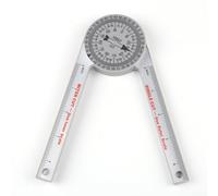 Rapporteur de scie à onglet à 360 degrés avec crayon, détecteur d'angle pour joints à onglet et bout à bout, double échelle gravée pour lecture directe