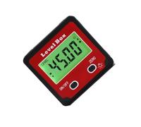 Rapporteur électronique inclinomètre niveau boîte jauge mesure d'angle | Précision ±0.2°, résolution 0.05°, plage 4x90°, aimant intégré, aluminium, compact 56.6x54.6x26mm