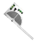 Rapporteur gradué en acier avec vis de verrouillage réglable et niveaux à bulles intégrés, facile à utiliser pour le dessin technique, gravure, outil de mesure d'angles