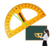 Rapporteur - Grand rapporteur ABS | Rapporteurs pédagogiques sans effort | de mathématiques effaçable à sec Règle de géométrie multifonctionnelle pour adultes scolaires fournitures d'ingénieur
