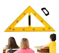 Rapporteur magnétique - Outil de mesure triangulaire 36,5 x 36,5 x 51,5 cm, accessoire de dessin en PVC, créateur d'angle précis avec prise en main sécurisée | Règle de salle de classe pour étude de