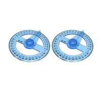 Rapporteur Mathématique En Plastique Outil De Mesure Cercles À 360 Degrés Règle Transparente 2 Pièces