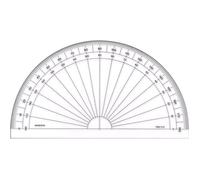 Rapporteur - MINERVA - Demi circulaire - Transparent - 20 cm - 180° gradué