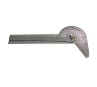 Rapporteur multifonction en acier inoxydable et équerre de jauge avec centre de localisation, séparateur de cercle, pointe de perçage pour angles de 118 degrés et tableau des tailles de robinet