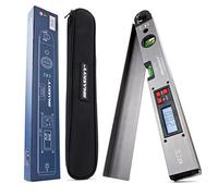 Rapporteur Niveau d'eau 0-230° Rapporteur d'angle rotatif Affichage LCD Niveau à bulle 415mm pour mesure, rénovation & construction - Steelgrey