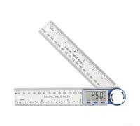 Rapporteur numérique 21,5 cm - Précision de la fonction HOLD (bleu) | Affichage numérique à 360°, haute précision, mesure interne/externe, acier inoxydable durable, pour les professionnels