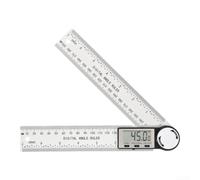 Rapporteur numérique 21,5 cm - Précision de la fonction HOLD (noir) | Affichage numérique à 360°, haute précision, mesure interne/externe, acier inoxydable durable, pour les professionnels