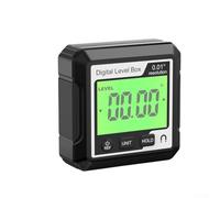 Rapporteur numérique magnétique double mode inclinomètre convertisseur de pente aimant puissant affichage de données portable ABS 4 x 90 degrés pour construction menuiserie mesure DIY (LL029)