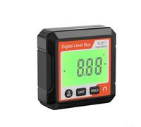 Rapporteur numérique magnétique double mode inclinomètre convertisseur de pente aimant puissant affichage de données portable ABS 4 x 90 degrés pour construction menuiserie mesure DIY (LL030)