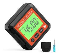 Rapporteur numérique - Rouge - Magnétique - Ecran LCD rétro-éclairé - Plage de mesure 4*90°