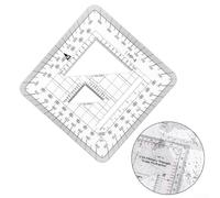 Rapporteur pour la navigation cartographique et l'arpentage - Règle d'échelle de coordonnées de grille avec mesure topographique, outil de géométrie en plastique transparent 10 x 10 cm