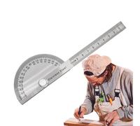 Rapporteur pour le travail du bois Règle de travail du bois avec 0-180 degrés Règle Outil de mesure d'angle rapporteur mathématique pour mesure d'angle