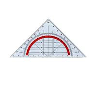 Rapporteur Transparent Résistant À 180/360,Triangle Créatif/Demi-Rond,Règle De Mesure Des Angles En Plastique Pour La Conception De Dessin De Géométrie - Type Triangle-180 Degree