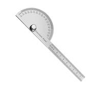 Rapporteurs d'angles en acier inoxydable de 14/10 cm pour charpentier - Règle semi-circulaire à 180 degrés - Double échelle - Règle semi-circulaire pour outil de mesure en acier inoxydable