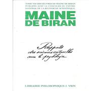 Rapports des sciences naturelles avec la psychologie (OEuvres, tome VIII)