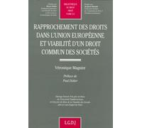 Rapprochement Des Droits Dans L'union Européenne Et Viabilité D'un Droit Commun Des Sociétés