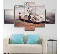 RAPSANI Avec cadre Peinture 5 Pièces toile de peinture Super voiture de course,Art Moderne,HD Sticker Mural Modulaire Affiche Décor,Cadeau,tableau decoration murale chambre 125x60cm