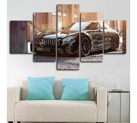 RAPSANI Avec cadre Peinture 5 Pièces toile de peinture Voiture de sport,Art Moderne,HD Sticker Mural Modulaire Affiche Décor,Cadeau,tableau decoration murale chambre 125x60cm