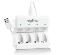 Rapthor Chargeur de batterie CR123A, chargeur rapide pour caméra Arlo, sortie 3 V, certifié CE, FCC RoHS