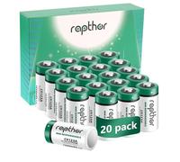Rapthor Lot de 20 piles au lithium CR123A 3 V 1650 mAh de rechange pour CR123 CR123A CR17345, certifiées CE, UL, ROHS, pour lampes de poche, appareils photo et appareils intelligents, non