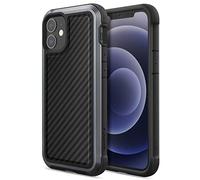 RAPTIC Lux Coque Compatible avec l’iPhone 12 Mini Case, Couverture Mince Durable Forte, Caoutchouc résistant à l’Impact, s’adapte à l’iPhone 12 Mini, Fibre de Carbone Noir