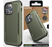 Raptic X-Doria Fort Case iPhone 14 Pro Max avec coque blindée MagSafe verte Housse pour téléphone portable