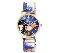 Raptor Colorful Edition RA10205 Montre à quartz analogique pour femme en acier inoxydable Motif imprimé multicolore, multicolore, Bracelet