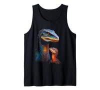 Raptor Dad/Mom & Baby Graphic Design Adult & Kids (Black) Débardeur