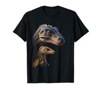 Raptor Dad/Mom & Baby Graphic Design Adult & Kids (Black) T-Shirt