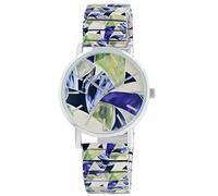 Raptor Montre analogique pour femme multicolore, longueur totale 23,5 cm, bracelet en acier inoxydable - Protection contre les projections d'eau